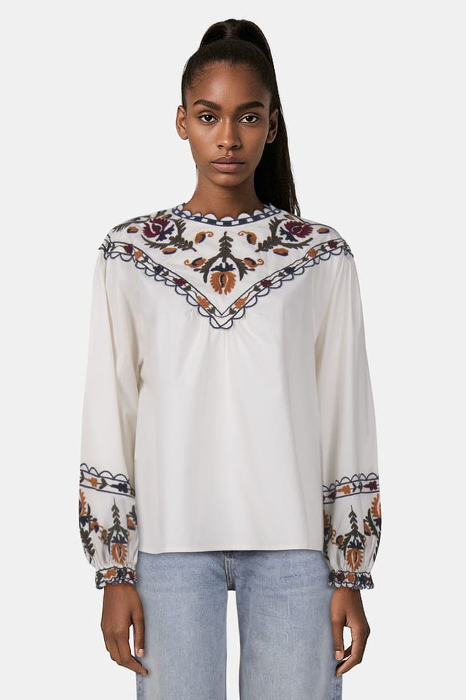 Summum Woman Top Embroidered Cotton Ivory Taglia: 38 | Magliette intime Outlet | Donna | Bianco