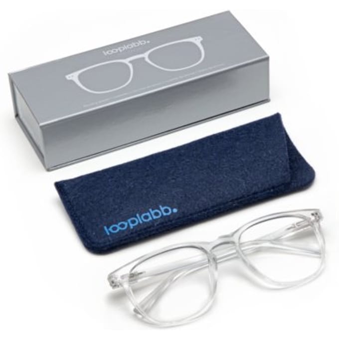 Looplabb leesbril sterkte +2,50 model the george (xl) kristal helder
