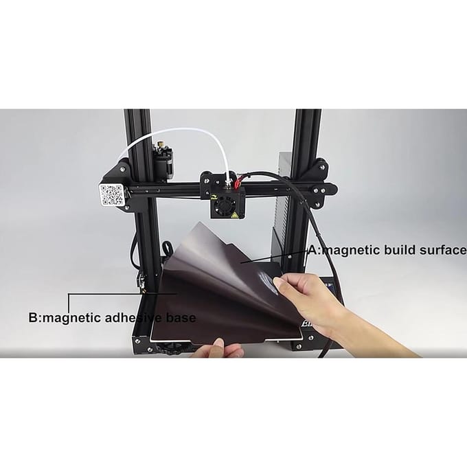 2× Magnetische Bouwoppervlak Plaat Sticker Print Bed Tape Voor Ender 3 Pro/V2 Neo/S1 black