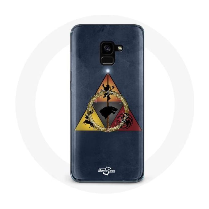 Coque de protection - Game of Thrones - Samsung Galaxy A8 Plus - Souple - Triangle Logo Baratheon - Mixte