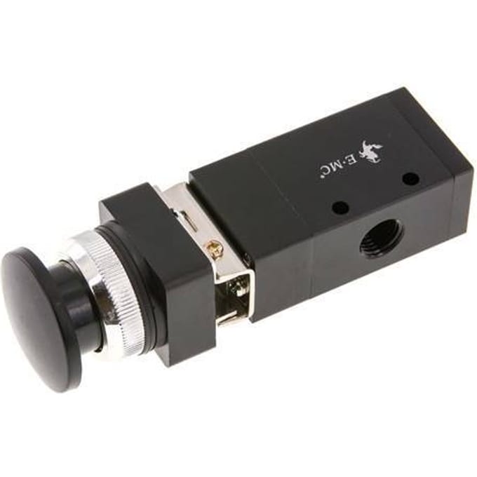 3/2 G1/4'' Universeel Handbediend Ventiel Zwart 0-8bar/0-112psi E.MC