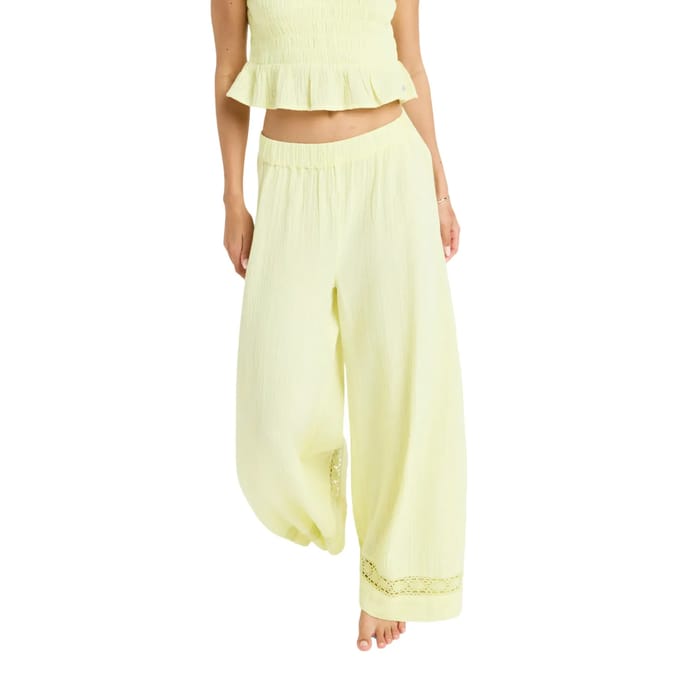 Damesbroek met wijde pijpen Roxy Under Golden Tropic