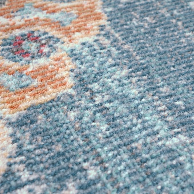 Binnen- en buitenkleed Torino blauw 160 cm rond