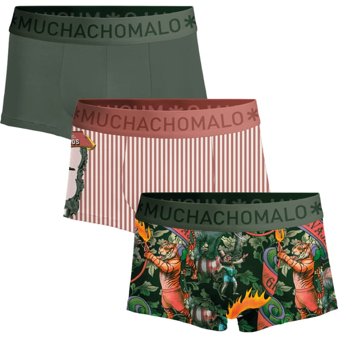 Heren 3-pack Trunks Circus Animals