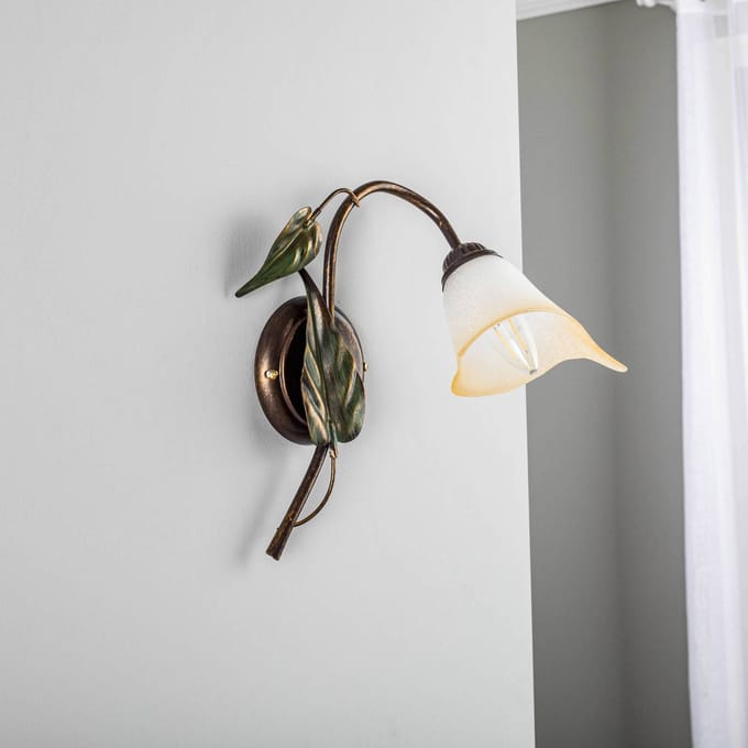 ONLI Wandlamp Miranda 1-lamp, brons