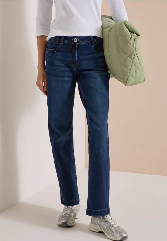 Wide leg jeans met hoge taille en loose fit