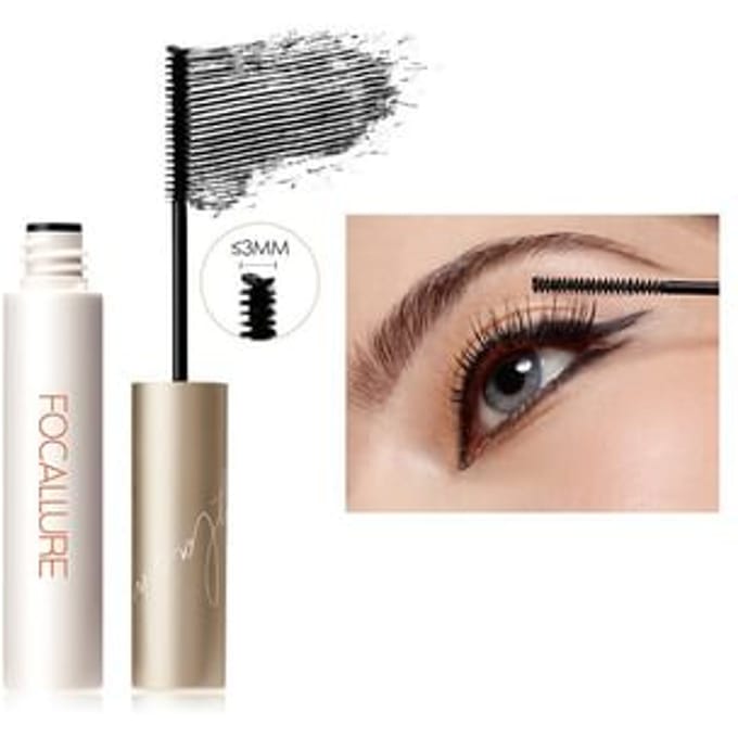 FOCALLURE - Longlash Waterproof Mascara 3mm Micro Brush- 2 Colors #1 BLACK