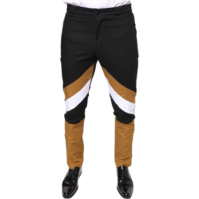 Kleurblok Straight Leg Broek
