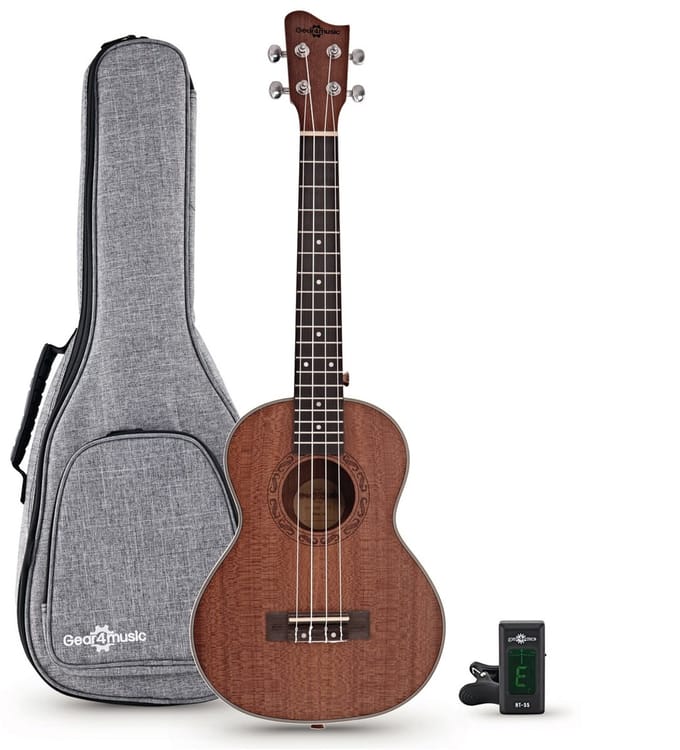 Sapele Tenor Ukulele Pakket van Gear4music