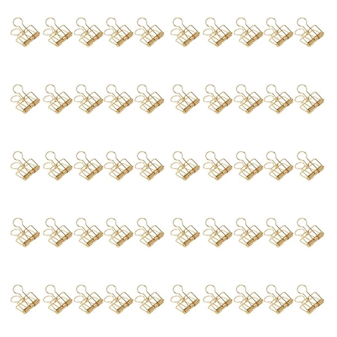 50 Stuks Binderclips 32mm Metaal Sterke Klemkracht Holle Papierklemmen voor Kantoor School beige