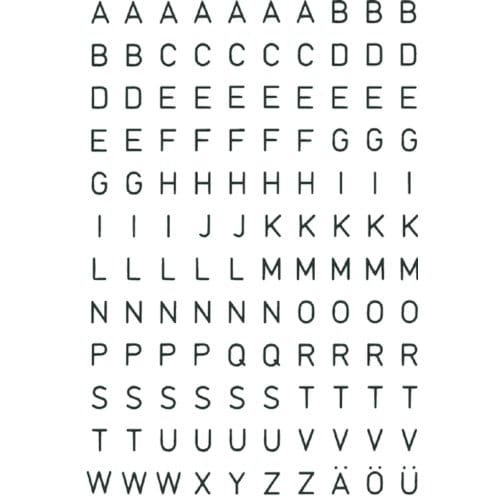 Huismerk Herma 4154 Etiket met letters A-Z 5mm Transparant