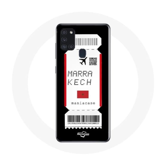 Coque Samsung Galaxy A21S Billet d'avion marrakech
