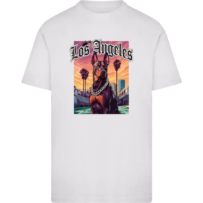 Mister Tee - Los Angeles Dog Heren Tshirt - M - Wit