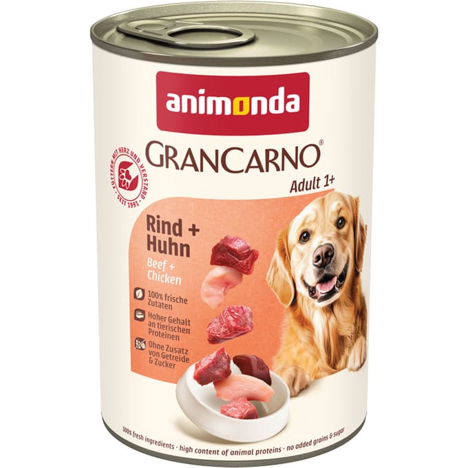 6x400g Original Adult Rund & Kip animonda GranCarno Hondenvoer