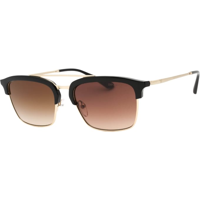 Emporio Armani Matte Pale Gold Frame Bruine Zonnebril met Gradiënt Lens