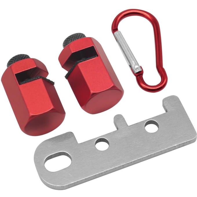 Vierkante hulpklem Karabijnhaak Trapmeter Frame Vierkante cliphouder Aluminiumlegering Vierkant rood