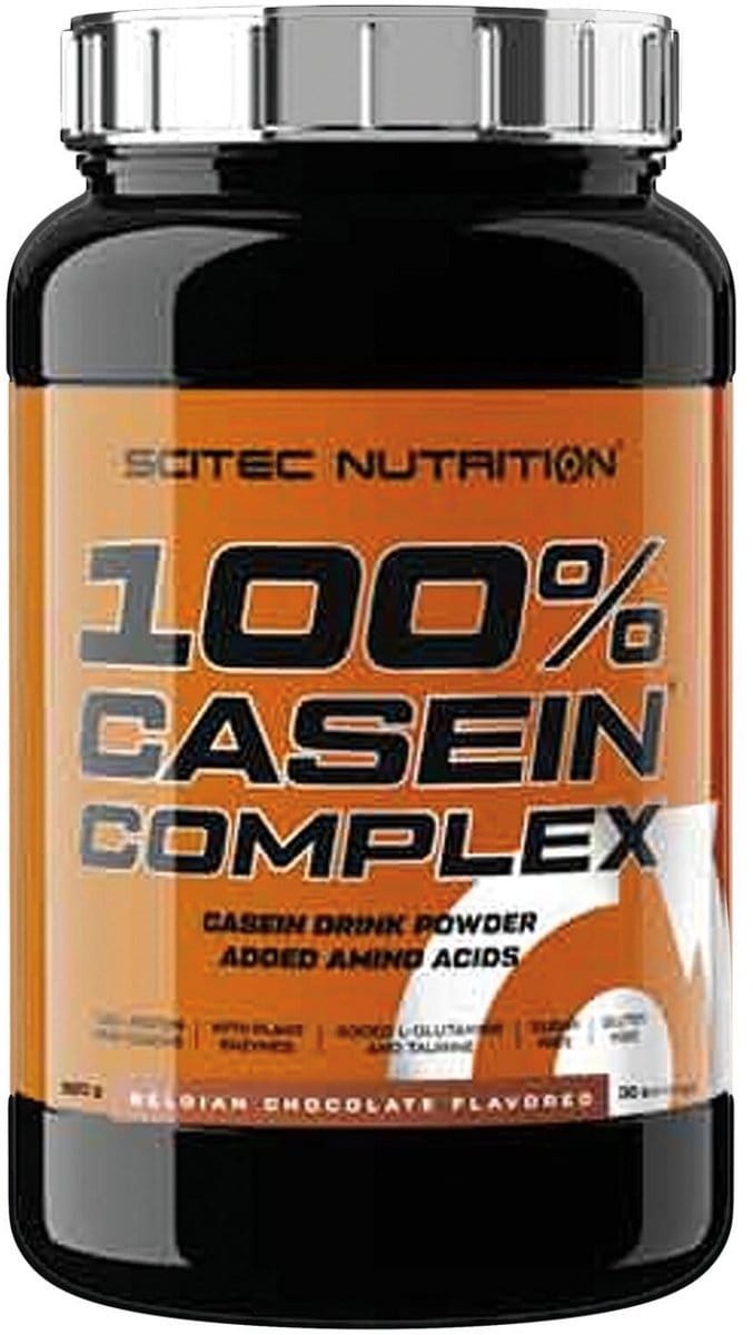 Scitec Nutrition® - 100% Casein Complex (920 gram - Belgian Chocolate) - Chocolade - 30 eiwitshakes - eiwitpoeder - eiwit - eiwitshakes - proteine shake - caseïne en calciumcaseïnaat