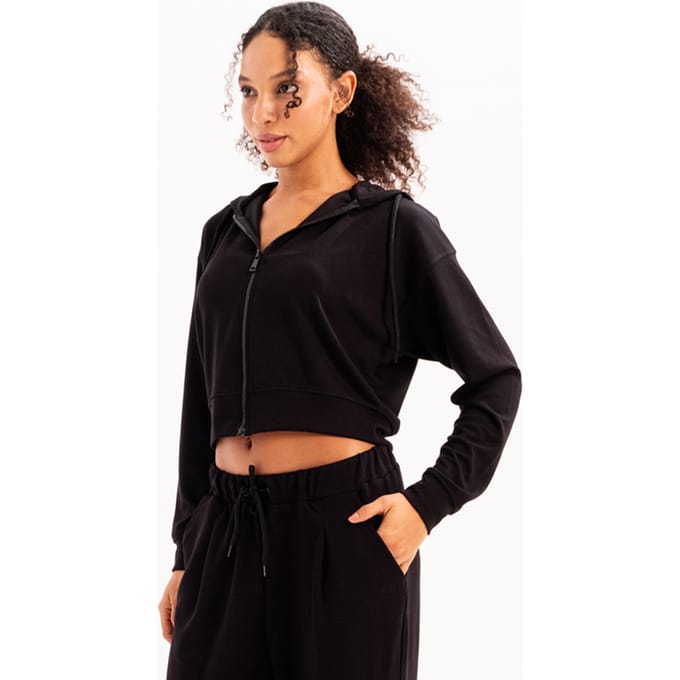 Sweat Femme Zippé à Capuche Court JUSTEVER - Atria