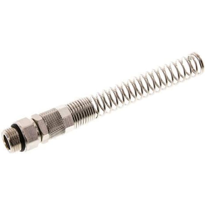 12x10 & G3/8'' Vernikkeld Messing Rechte Opsteekkoppeling Buitendraad Buigbescherming