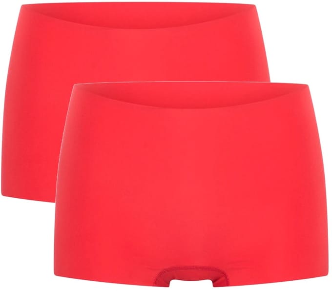 Beeren dames shorts Invisible - 2-pack Laura - maat S/M - rood