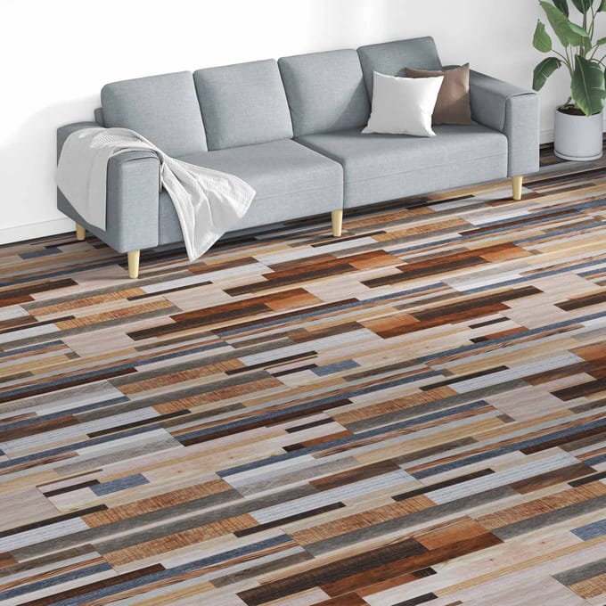 vidaXL - Vloerplanken - Multikleur - 5,26 - m² - 18 - st - PVC