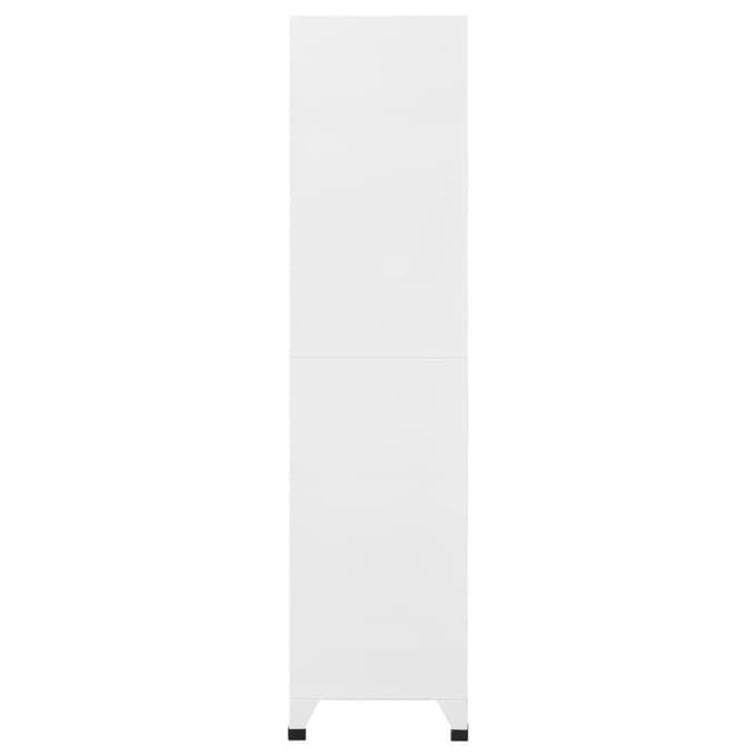 vidaXL - Lockerkast - 90x45x180 - cm - staal - wit