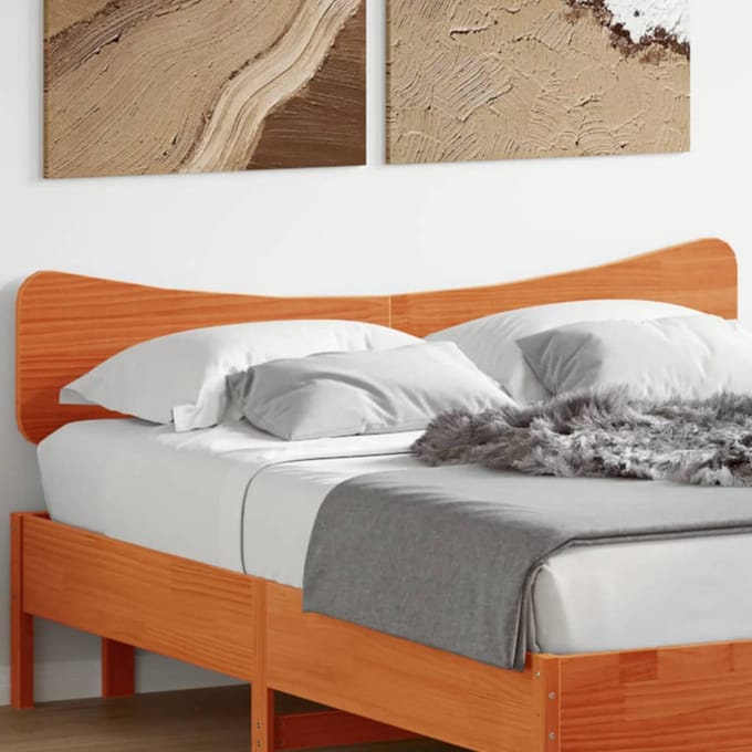 vidaXL - Hoofdbord - 150 - cm - massief - grenenhout - wasbruin
