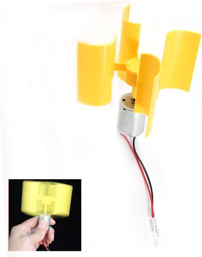 Mini Windturbine Set voor Educatieve Projecten - Verticale Windgenerator voor DIY en Duurzame Energie