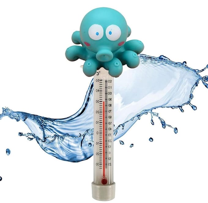Zwembad Thermometer - Drijvende Meter - Water Temperatuur - Cartoon Dier Ontwerp - 10 Centimeter - Octopus