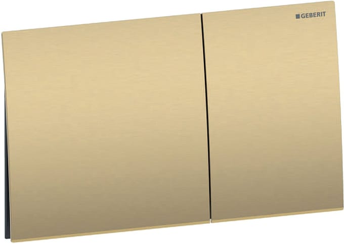 Geberit Sigma70 bedieningsplaat - 2-toets spoeling - rechthoekige knoppen - rvs messing