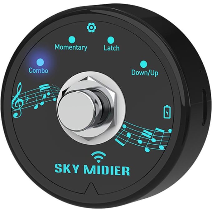 BT MIDI-effectorpedaal Mini MIDI-controller Software-effectorcontroller USB MIDI-controller 5x5x3cm