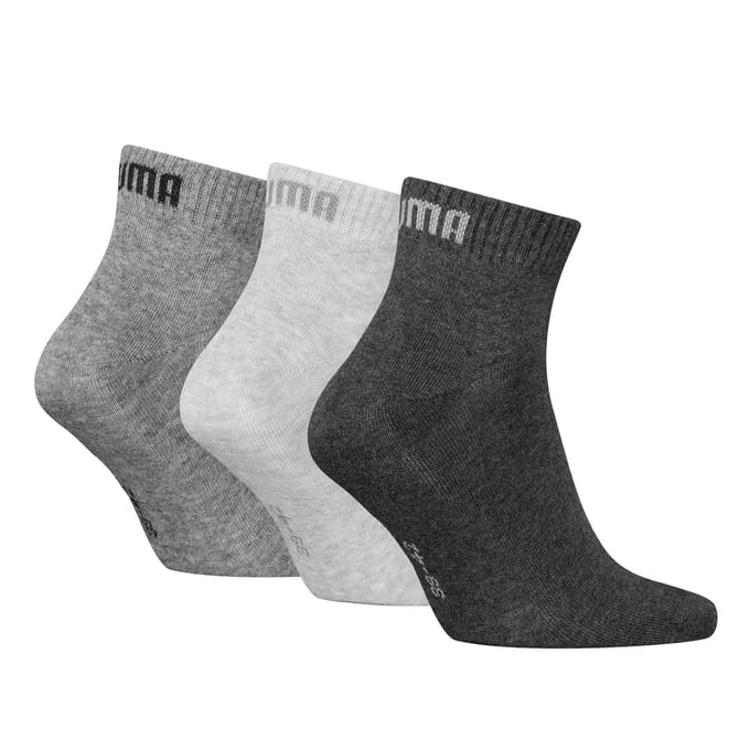Puma - Unisex Quarter Plain Enkelsokken - 3 Pack - Maat 43-46