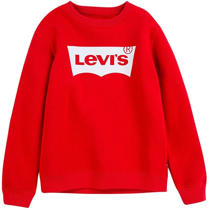 Levi's jongens BATWING CREWNECK SWEATSHIRT LEVIS RED/WHITE