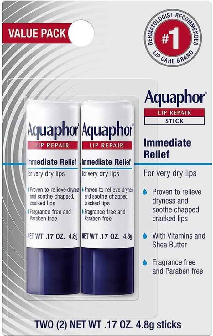 Aquaphor Lip Repair Stick - Lipbeschermer - Hydraterende lippenbalsem 2 stuks