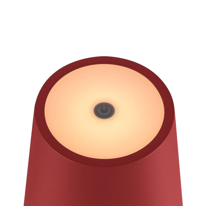 SLV LED-acculamp Vinolina Two, rood, aluminium, Ø 11 cm, IP65, CCT