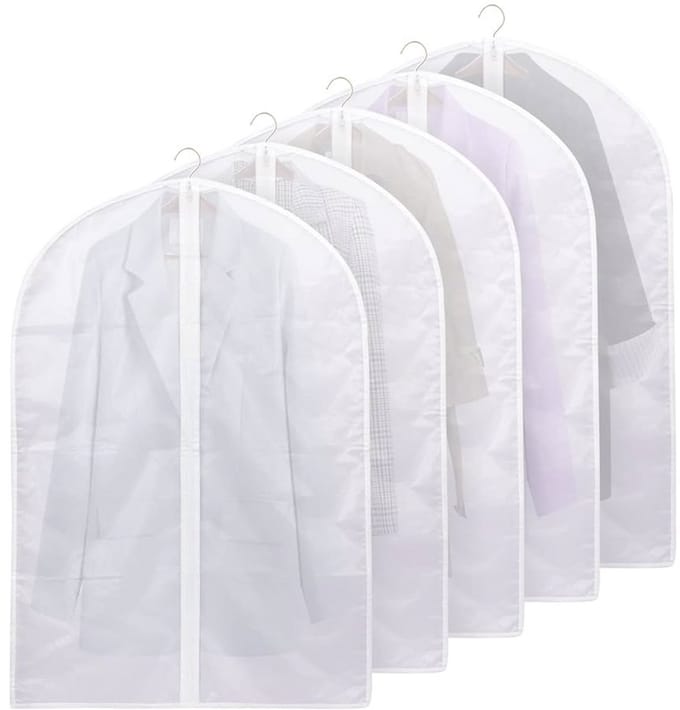 Nixnix® - Kleding hoes - Wit - 60cm x 140cm - 5 stuks - Wasbaar
