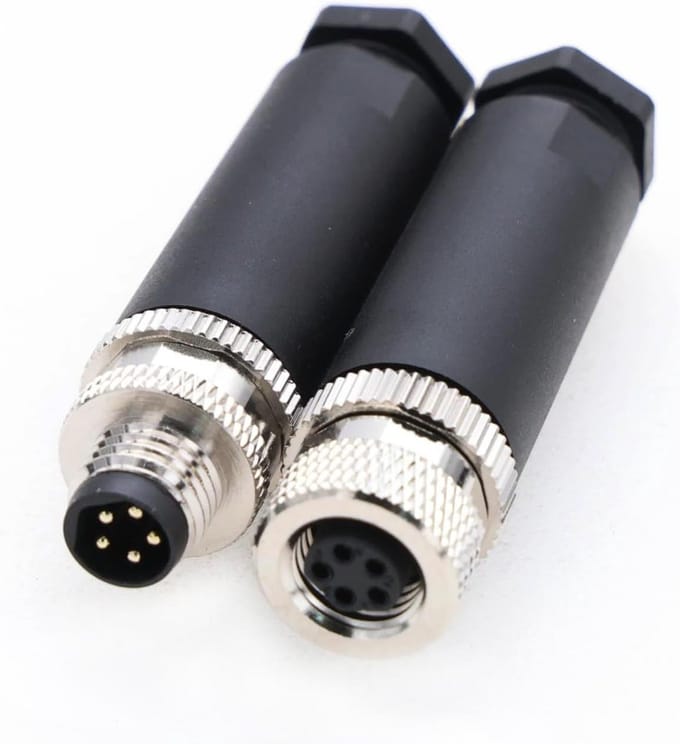 M8 5-polige B-code Stekker en Bus Ronde Connector IP67 Waterdicht