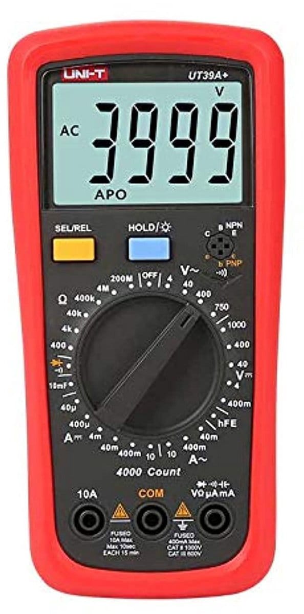 Digitale Multimeter met LCD Backlight en Data Hold - Nauwkeurige Spannings- en Stroommeting