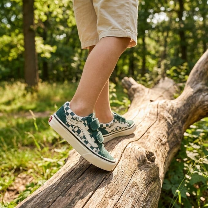 Vans Vans Old Skool Geo Check Sneakers groen