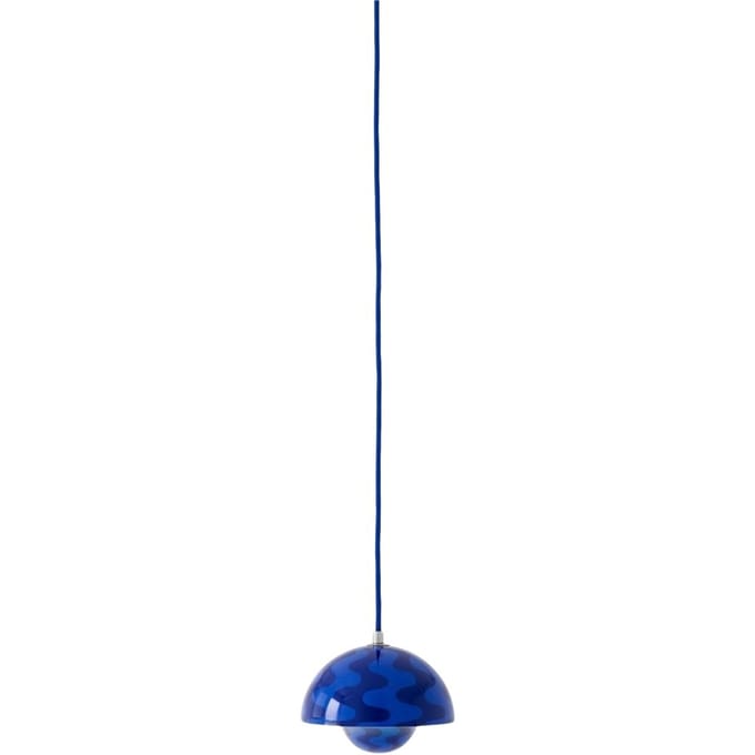 &Tradition Flowerpot VP10 hanglamp - cobalt blue & twilight blue pattern