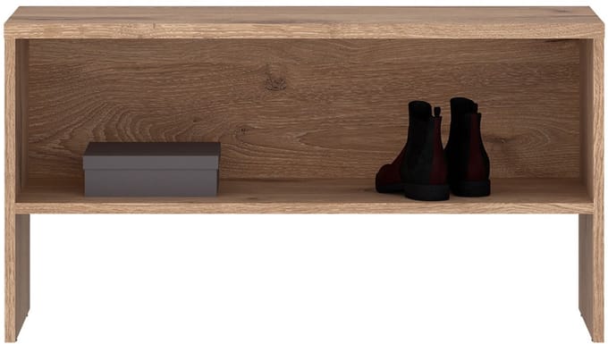 Garderobebank MALEA met schoenenplank – Viking-eik
