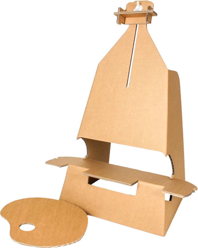 Kartonnen tafel schildersezel - Voor op de tafel - Kartent