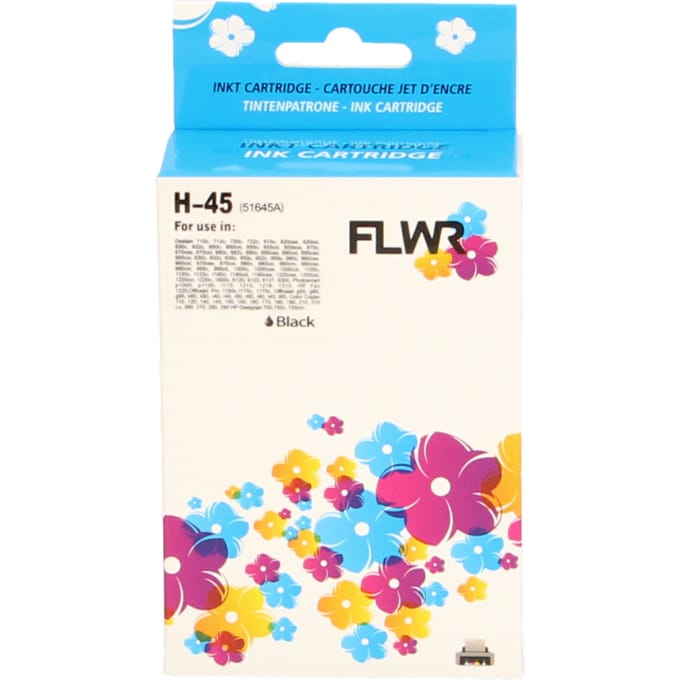 FLWR - Cartridges / HP 45 / zwart / Geschikt voor HP