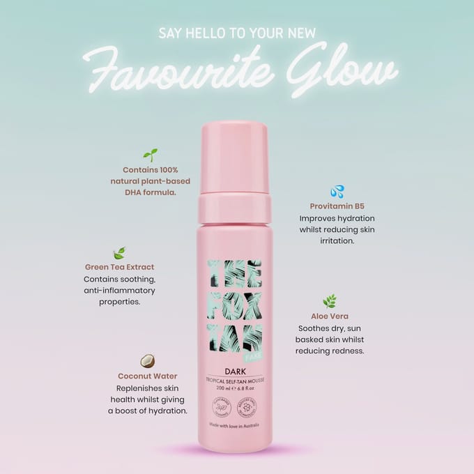 The Fox Tan Dark Tropical Self-Tan Mousse – Zelfbruiner Mousse voor Diepe Bruine Teint