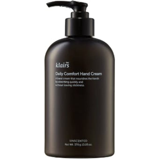 Lieve, Klairs, Dagelijkse Comfort Handcrème, Geurloos, 13,05 oz (370 gr) black