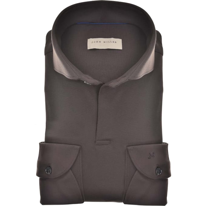 John Miller Tailored Fit Lange Mouw Overhemden Bruin 5140881-690