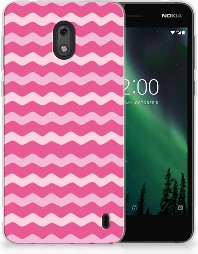 Nokia 2 TPU bumper Waves Pink