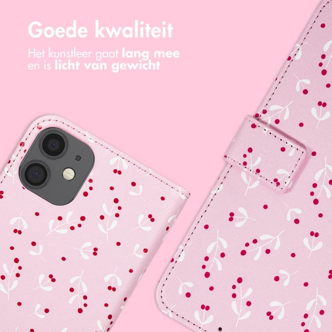 imoshion Hoesje - Geschikt voor Apple iPhone 11 - Design Bookcase smartphone - Blush Berries