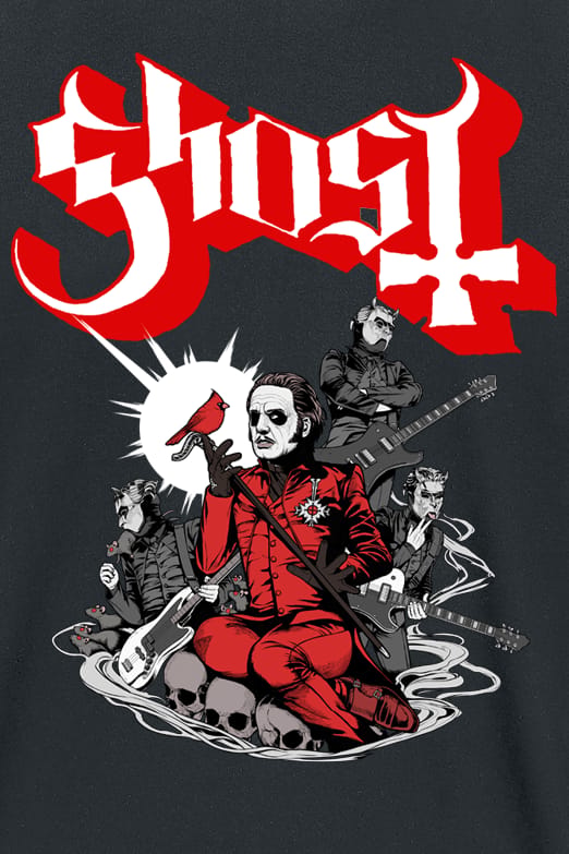 Ghost T-shirt - Cardinale - L - voor Mannen - zwart
