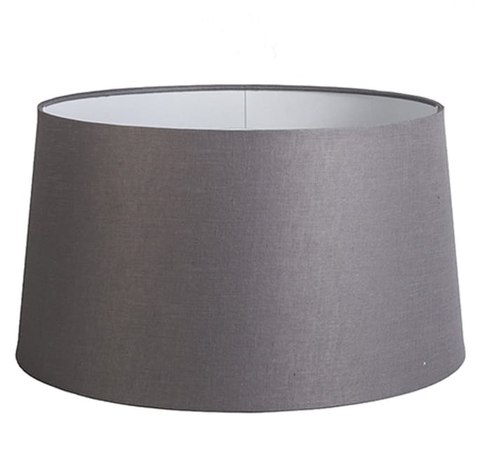 QAZQA rond schuin linnen - Lampenkap - Ø 450 mm - Donkergrijs -